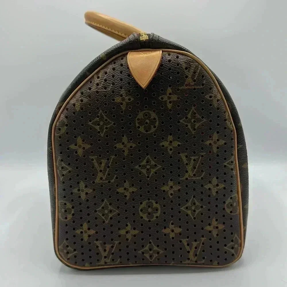 Louis Vuitton Speedy 30 Fuchsia Limited monogram perforated bag purse - Picture 4 of 13